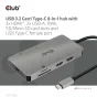 Hub USB CLUB3D CSV-1593 hub di interfaccia 3.2 Gen 1 (3.1 1) Type-C 16200 Mbit/s Metallico [CSV-1593]