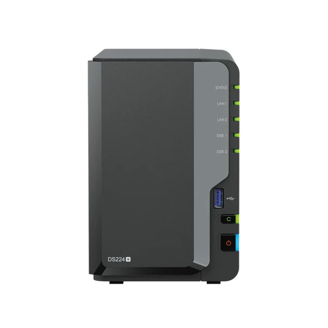 Synology DiskStation DS224+ server NAS e di archiviazione Desktop Collegamento ethernet LAN Nero J4125 [DS224+]