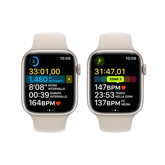 Smartwatch Apple Watch Series 8 GPS + Cellular 45mm Cassa in Alluminio color Galassia con Cinturino Sport Band - Regular