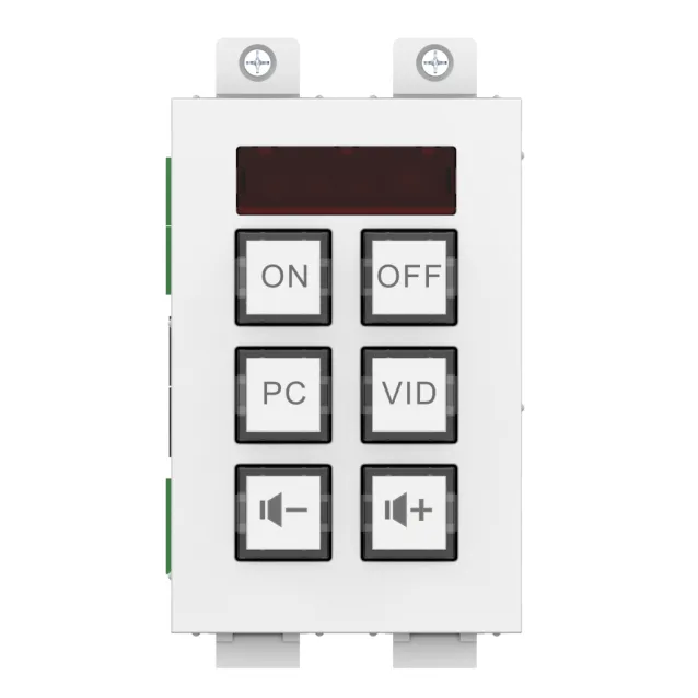 Vision TC3-CTL accessori per proiettore Telecomando (VISION Techconnect Faceplate Control Module - LIFETIME WARRANTY 6 buttons learns IR remote control codes from other remotes supports RS-232, 12v trigger, scheduling multiple commands button [TC3-CTL]