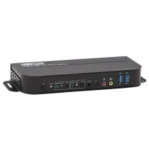 Tripp Lite B005-DPUA2-K switch per keyboard-video-mouse [kvm] Nero (2-Port DisplayPort/USB KVM Switch - 4K 60 Hz, HDR, HDCP 2.2, IR, DP 1.4, USB Sharing, 3.0 Cables) [B005-DPUA2-K]