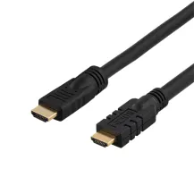 Deltaco HDMI-1250 cavo HDMI 25 m tipo A [Standard] Nero (Deltaco Active Type A-cable, 25m, 4K, Ultra HD - Black) [HDMI-1250]