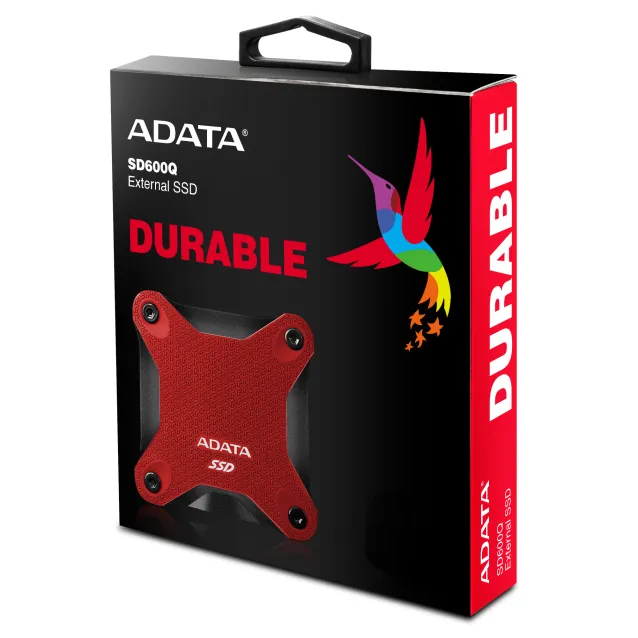 SSD esterno ADATA SD600Q 480 GB Rosso [ASD600Q-480GU31-CRD]