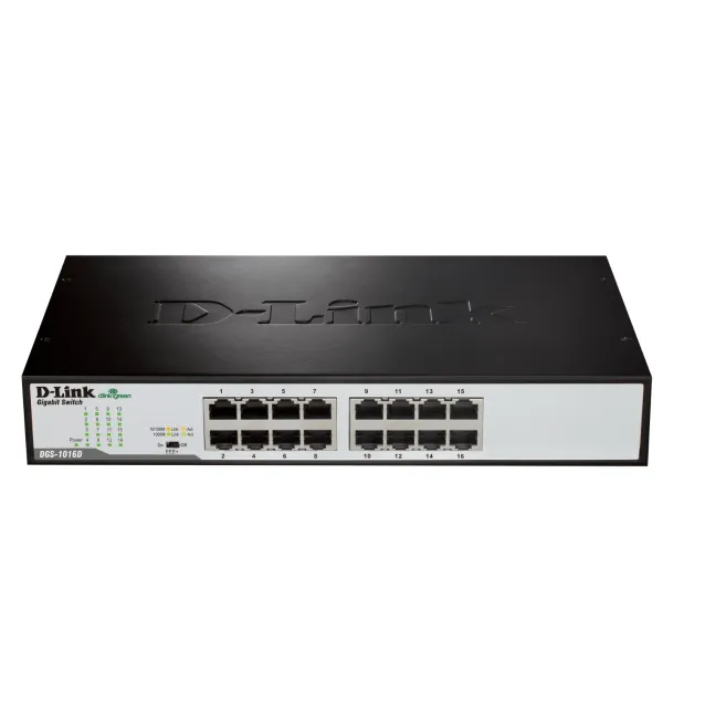 D-Link DGS-1016D/E switch di rete Non gestito Nero, Metallico