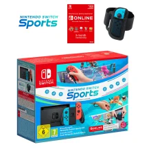 Console portatile Nintendo Switch + Sports Set 3 Months Online console da gioco 15,8 cm [6.2] 32 GB Touch screen Wi-Fi Blu, Grigio, Rosso (EOL - NSW 1.1 SS 3M Sub) [10012361]