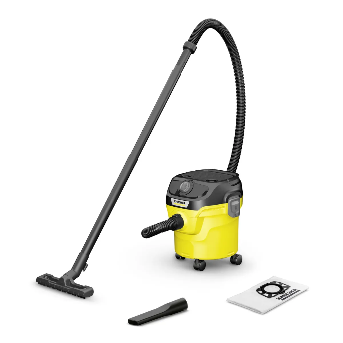 SCOPRI LE OFFERTE ONLINE SU Aspirapolvere Kärcher WD 5 S V-25/5/22  Stainless steel, Nero, Giallo 25 L 1100 W [1.628-350.0]