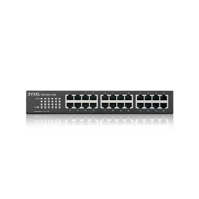 Switch di rete Zyxel GS1100-24E Non gestito Gigabit Ethernet (10/100/1000) Nero [GS1100-24E-EU0103F]