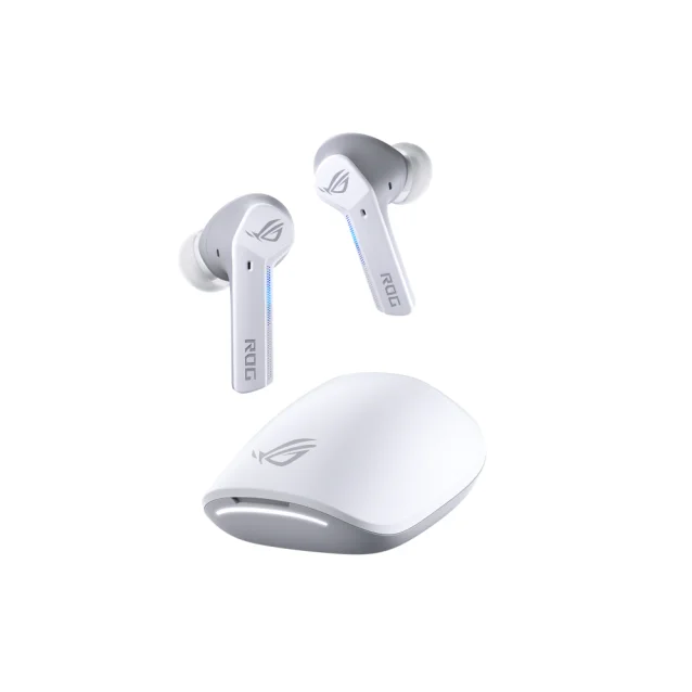 Cuffia con microfono ASUS ROG Cetra True Wireless Moonlight White Cuffie Stereo (TWS) In-ear Giocare Bluetooth Bianco [90YH03X1-B5UA00]