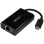 StarTech.com Adattatore Ethernet USB C - di rete Gigabit GbE con PD 2.0 60W Convertitore/Adattatore Tipo-C a RJ45 Compatibile TB3/Windows/MacBook Pro/Chromebook (USB-C to Adapter w/ Charging) [US1GC30PD]