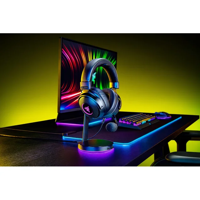 Cuffia con microfono Razer Kraken V3 HyperSense Auricolare Cablato A Padiglione Giocare USB tipo Nero [RZ04-03770100-R3M1]