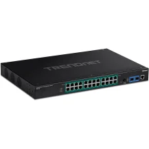 Switch di rete Trendnet TI-RP262i Gestito Gigabit Ethernet (10/100/1000) Supporto Power over (PoE) 1U Nero [TI-RP262I]