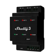Shelly Pro 3 trasmettitore di potenza Nero [Shelly_Pro3]