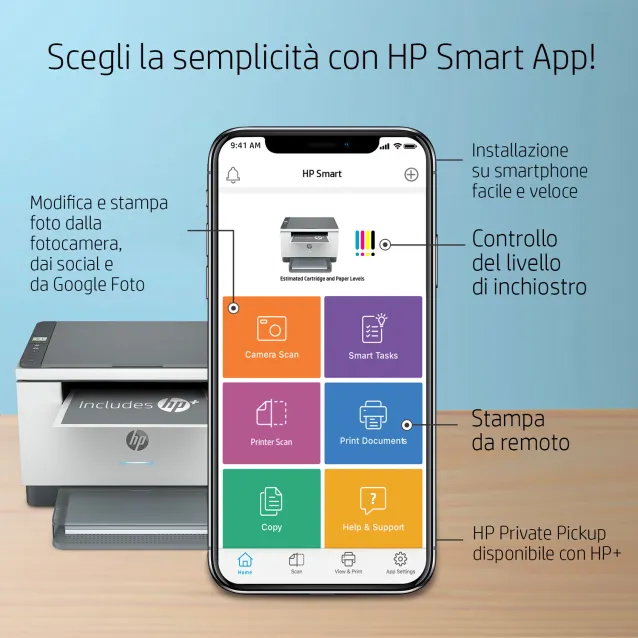 HP LaserJet Stampante multifunzione M234dwe, Stampa, copia, scansione,  Scansione verso e-mail; scansione verso PDF; dimensioni compatte; stampa  fronte/retro rapida; risparmio energetico; Wi-Fi dual band - Multifunzione  Laser - Esseshop - Il tuo