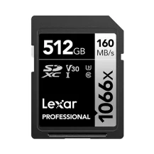 Memoria flash Lexar Professional 1066x 512 GB SDXC UHS-I Classe 10 (512GB Card) [LSD1066512G-BNNNG]