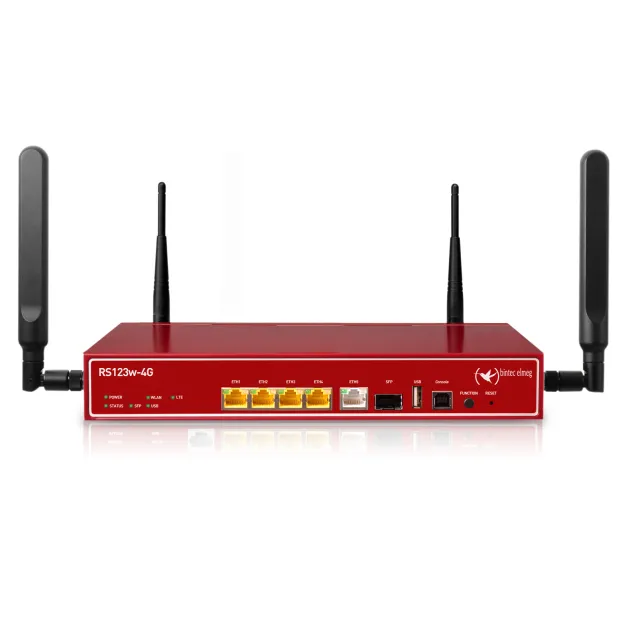 Bintec-elmeg RS123w-4G router wireless Gigabit Ethernet Dual-band (2.4 GHz/5 GHz) Rosso [5510000390]