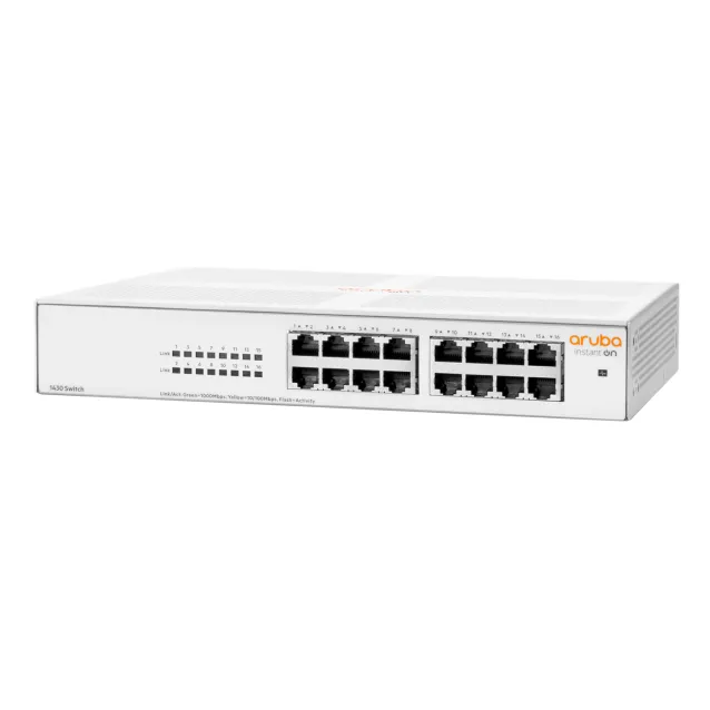 Switch di rete Aruba Instant On 1430 16G Non gestito L2 Gigabit Ethernet (10/100/1000) 1U Bianco [R8R47A#ABB]