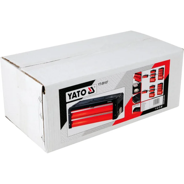 Yato YT-09107 Cassetta degli attrezzi Metallo Nero, Rosso [YT-09107]