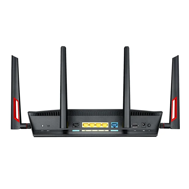 ASUS DSL-AC88U router wireless Gigabit Ethernet Dual-band (2.4 GHz/5 GHz) Nero, Rosso [DSL-AC88U]