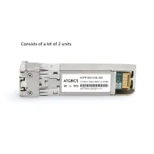 ATGBICS UF-SM-10G-1P, Ubiquiti Compatible Transceiver Kit 2 x SFP+ 10GBase-LR [1310nm, SMF, 10km, DOM] modulo del ricetrasmettitore di rete Fibra ottica 1000 Mbit/s (UF-SM-10G-1P SM [UF-SM-10G-1P-C]