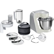 Bosch MUM58L20 robot da cucina 1000 W 3,9 L Grigio, Acciaio inox, Bianco [MUM58L20]