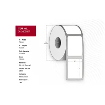 Etichette per stampante Capture CA-3005807 etichetta (Label 76 x 51mm, core 76mm, - Direct Thermal, Uncoated, Permanent, Perforated, 3100 labels roll, 6 rolls box Warranty: 12M) [CA-3005807]