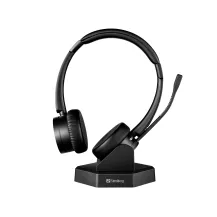 Cuffia con microfono Sandberg Bluetooth Office Headset Pro+ (Bluetooth - Pro+, Headset, Head-band, Office/Call center, Black, Binaural, Volume +, Warranty: 60M) [126-18]