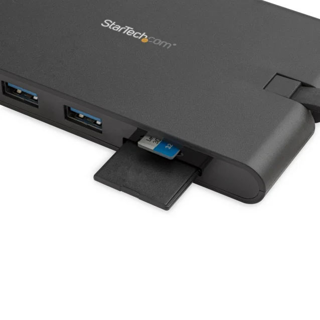 StarTech.com Adattatore Multi-porta USB-C con HDMI e VGA per portatili - 3x USB 3.0 Lettore Schede SD PD Cavo integrato [DKT30CHVSCPD]