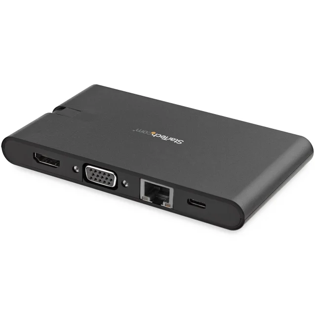 StarTech.com Adattatore Multi-porta USB-C con HDMI e VGA per portatili - 3x USB 3.0 Lettore Schede SD PD Cavo integrato [DKT30CHVSCPD]