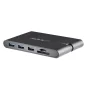 StarTech.com Adattatore Multi-porta USB-C con HDMI e VGA per portatili - 3x USB 3.0 Lettore Schede SD PD Cavo integrato [DKT30CHVSCPD]