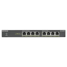 Switch di rete NETGEAR GS308PP Non gestito Gigabit Ethernet (10/100/1000) Supporto Power over (PoE) Nero [GS308PP-100EUS]