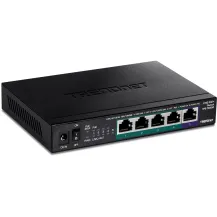 Trendnet TPE-TG350 switch di rete Non gestito 2.5G Ethernet [100/1000/2500] Supporto Power over [PoE] Nero (5-PORT UNMANAGED - POE+ SWITCH) [TPE-TG350]