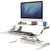 Fellowes Lotus (Fellowes 0009901 Sit Stand Workstation - White) [0009901]