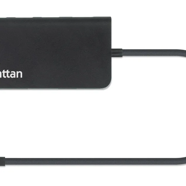 Manhattan 152372 replicatore di porte e docking station per laptop USB 3.2 Gen 1 (3.1 1) Type-C Nero [152372]