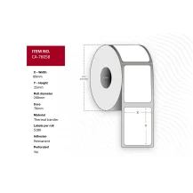 Etichette per stampante Capture Label 89x25mm, Core 76mm. - Thermal Transfer, Coated, Permanent, No perforation. 5180 labels roll, 6 rolls box Warranty: 12M [CA-76058]