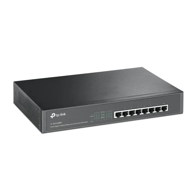 Switch di rete TP-Link TL-SG1008MP Non gestito Gigabit Ethernet (10/100/1000) Supporto Power over (PoE) 1U Nero [TL-SG1008MP V2]