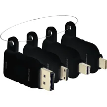 Vision TC-MULTIHDMI/BL adattatore per inversione del genere dei cavi mDP/DP/mHDMI/USB-C HDMI Nero (VISION Professional installation-grade multi adaptor keyring - LIFETIME WARRANTY four adaptors: Mini DisplayPort to / mini [TC-MULTIHDMI/BL]