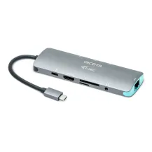 Dicota D31954 replicatore di porte e docking station per notebook Cablato USB tipo-C Antracite (USB-C PORTABLE 8-IN-1 DOCKING - STATION 4K HDMI/PD 100W) [D31954]