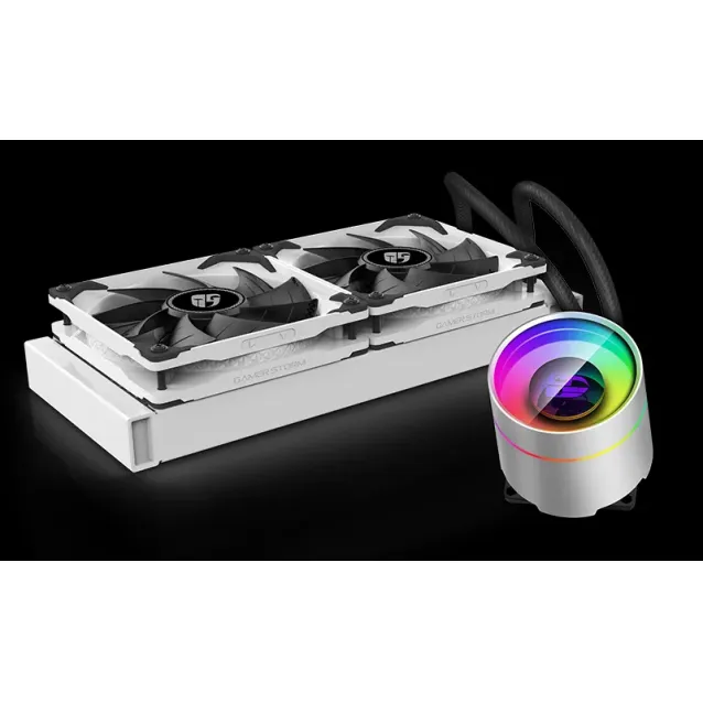 Ventola per PC DeepCool CASTLE 240EX WHITE Processore Raffreddatore di liquidi tutto in uno Bianco [DP-GS-H12W-CSL240EXW]