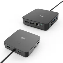 i-tec USB-C HDMI Dual DP Docking Station with Power Delivery 100 W + Universal Charger [C31TRI4KDPDPRO100]