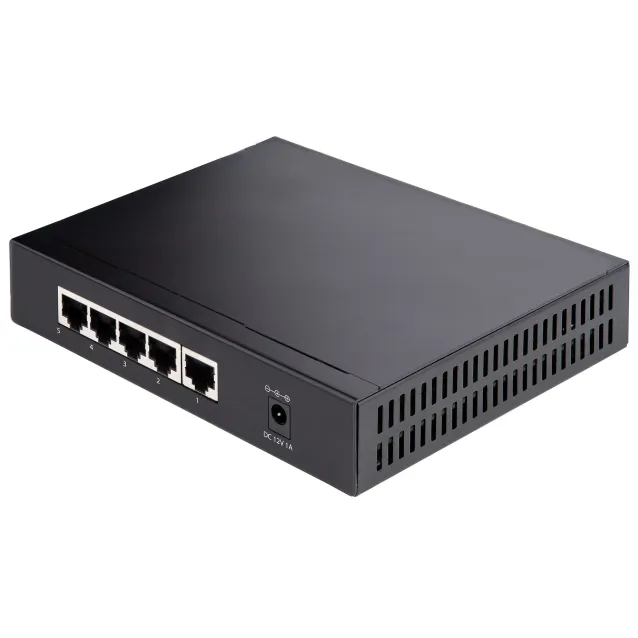 Switch di rete StarTech.com 2.5G Unmanaged - Gigabit 5 porte Ethernet 2.5GBASE-T Splitter Montaggio su guida DIN o a parete Multi-Gigabit Auto-MDIX 9K Jumbo [DS52000]