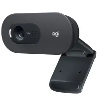 Logitech C505 Webcam HD - Videocamera USB Esterna 720p per Desktop o Laptop con Microfono a Lunga Portata, Compatibile PC Mac [960-001364]