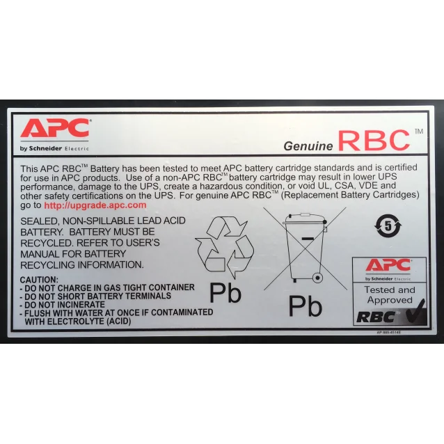 APC RBC24 UPS battery Sealed Lead Acid (VRLA)