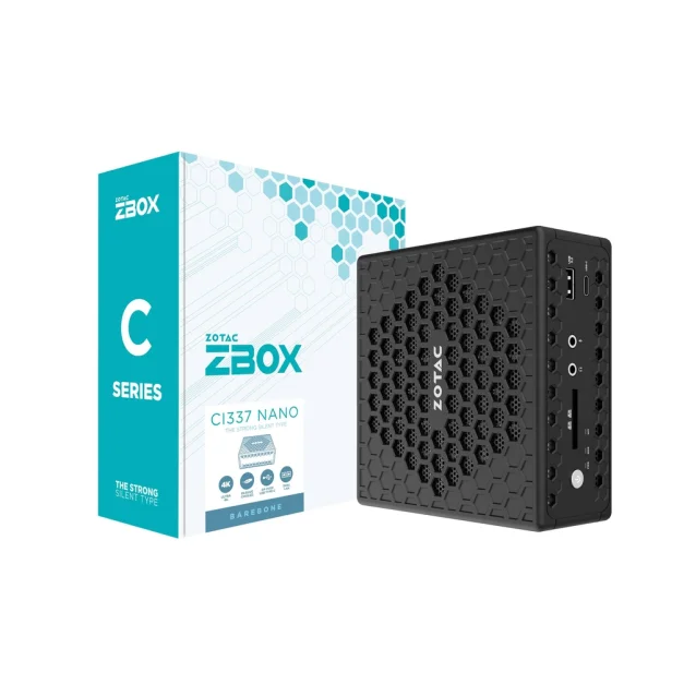 Barebone Zotac ZBOX CI337 nano 0.9L sized PC Nero N100 3,4 GHz [ZBOX-CI337NANO-BE]