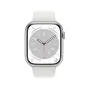 Smartwatch Apple Watch Series 8 GPS + Cellular 45mm Cassa in Alluminio color Argento con Cinturino Sport Band Bianco - Regular