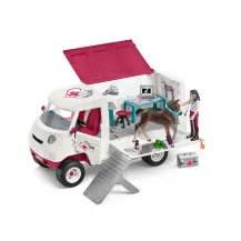schleich HORSE CLUB Mobile Vet with Hanoverian Foal (SCHLEICH Horse Club Toy Playset, 5 to 12 Years, Multi-colour [42439]) [42439]