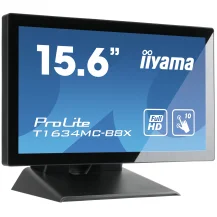 iiyama ProLite T1634MC-B8X Monitor PC 39,6 cm [15.6] 1920 x 1080 Pixel Full HD LED Touch screen Multi utente Nero (iiyama touch monitor 39.6 [15.6'] pixels Multi-touch Multi-user Black) [T1634MC-B8X]