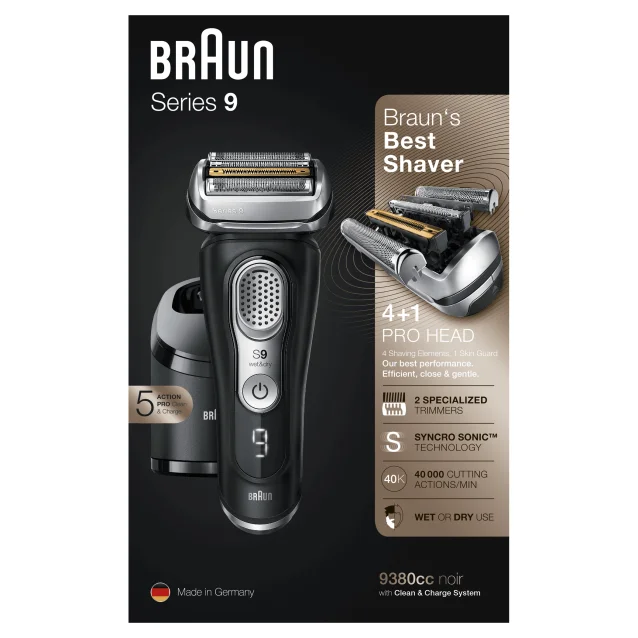 Rasoio elettrico Braun Series 9 9380cc Trimmer Nero [200406]: info e prezzi