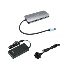i-tec USB-C Metal Nano Dock HDMI/VGA with LAN + Charger 112W [C31NANOVGA112W]