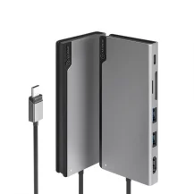 ALOGIC ULDUNIV2-SGR replicatore di porte e docking station per laptop Cablato USB 3.2 Gen 1 [3.1 1] Type-C Grigio (ULTRA USB-C DOCK UNI V2 - SPACE GREY) [ULDUNIV2-SGR]