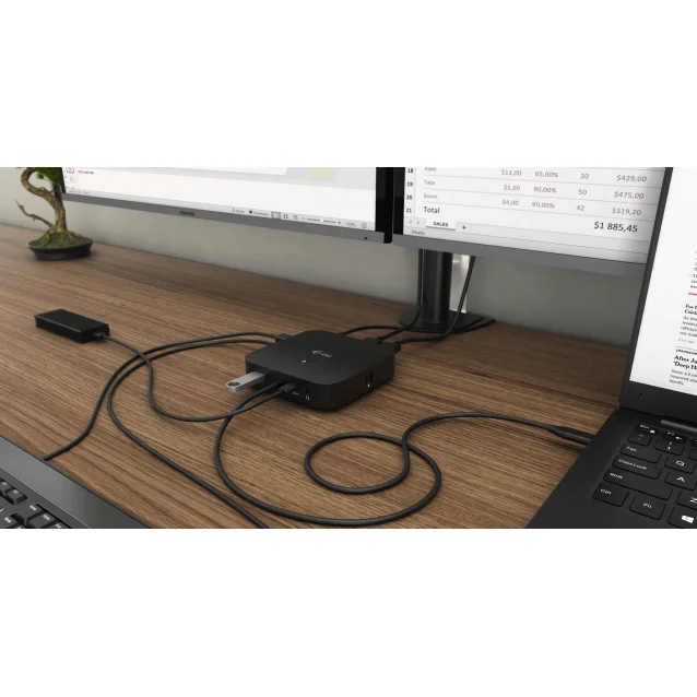 i-tec USB-C Dual Display Docking Station with Power Delivery 100 W + Universal Charger [C31DUALDPDOCKPD100W]